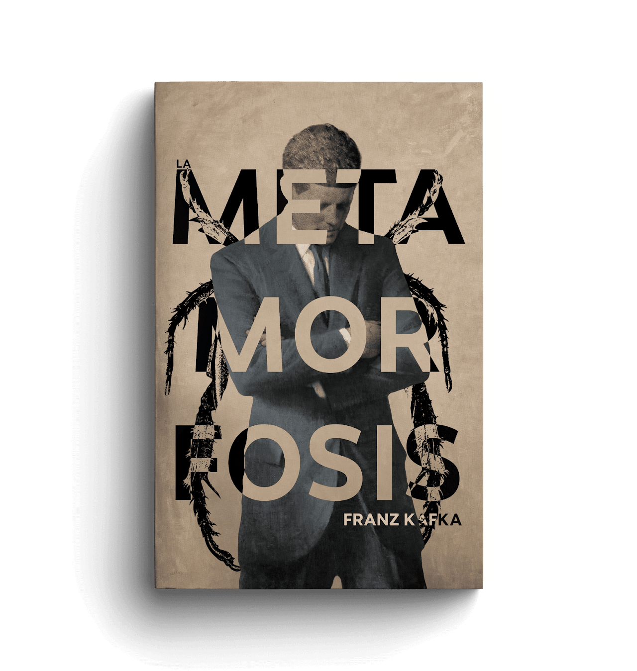 portada de libro creativa para el libro de franz kafka con un diseño profesional y atractitvo